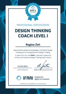 Regina Zeh ist akkreditierter Design Thinking Coach des IFAAI