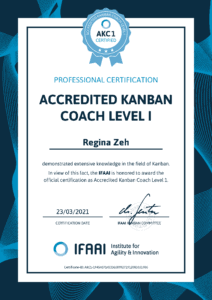 Regina Zeh ist akkreditierter Kanban Coach des IFAAI